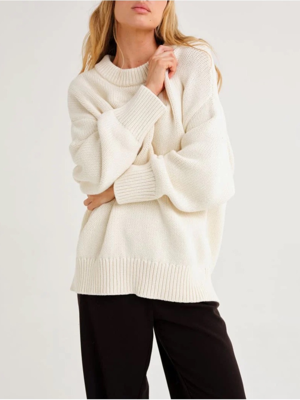Rumored ‘Fair Isle’ Cream Oversized Crewneck Sweater
